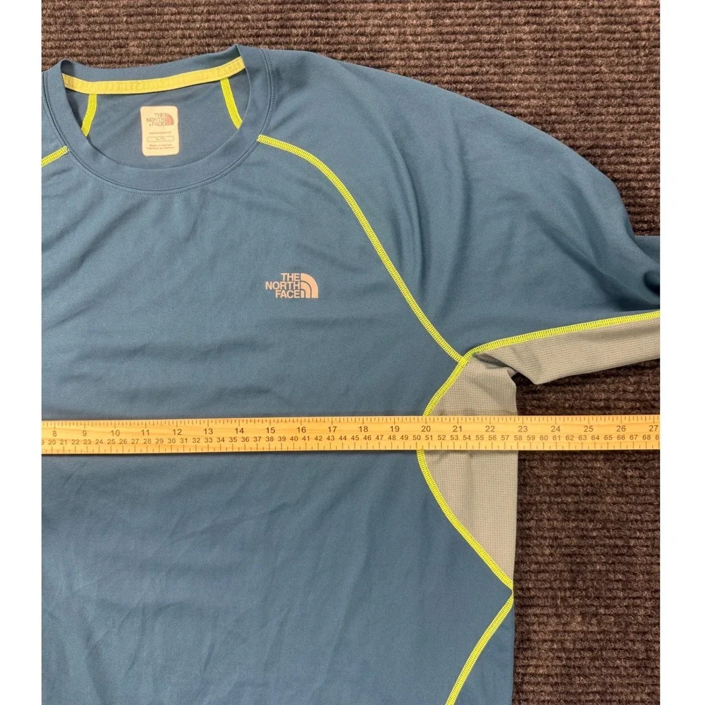 The North Face Mens FlashDry Long Sleeve Running Shirt Blue Gray XL A1HH
